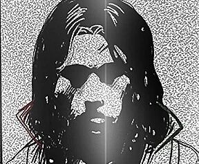 J.A.K.E. surrounded by handmade puppet figures after returning from traumatic temporal displacement.