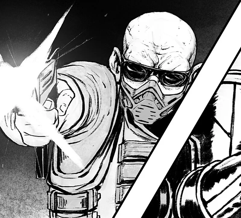 Mackie Fairchild in the Marrow Wastelands with dual MAC-10s drawn, disciplined and battle-ready, carrying the hardened edge of a former raider and prison survivor.