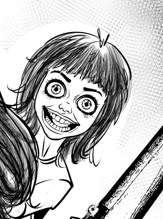 Mrs. Ragoo sitting on the Dollhouse fireplace mantle in the Marrow Wastelands, a broken manic doll with a greeting card beside her that changes on its own.