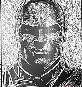 Rocker Two standing in the Marrow Wastelands inside a classified anti-drone suit, battle-worn yet approachable, with the presence of a survivor who has outlived impossible odds.