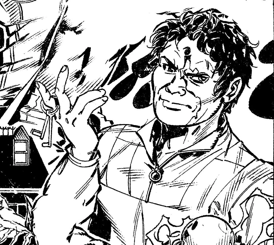 Rocking Glenn in a tracksuit behind the wheel of a heavily modified Challenger in the Marrow Wastelands, part punk icon and part wasteland driver.